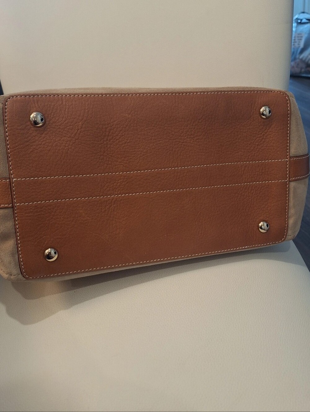 Kate Spade Tan Suede Top Handle Bag NWOT - Picture 7 of 10